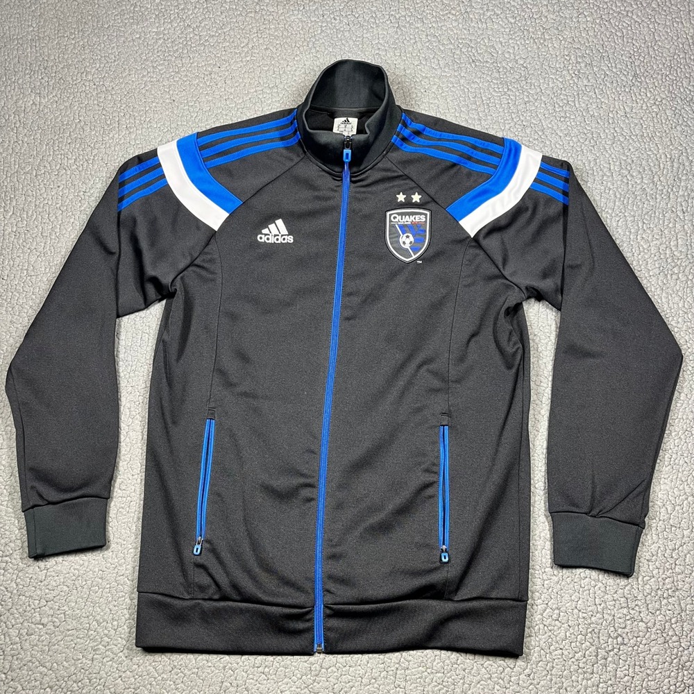 Adidas San Jose Earthquakes MLS Track Jacket Mens M 2013 Soccer Black